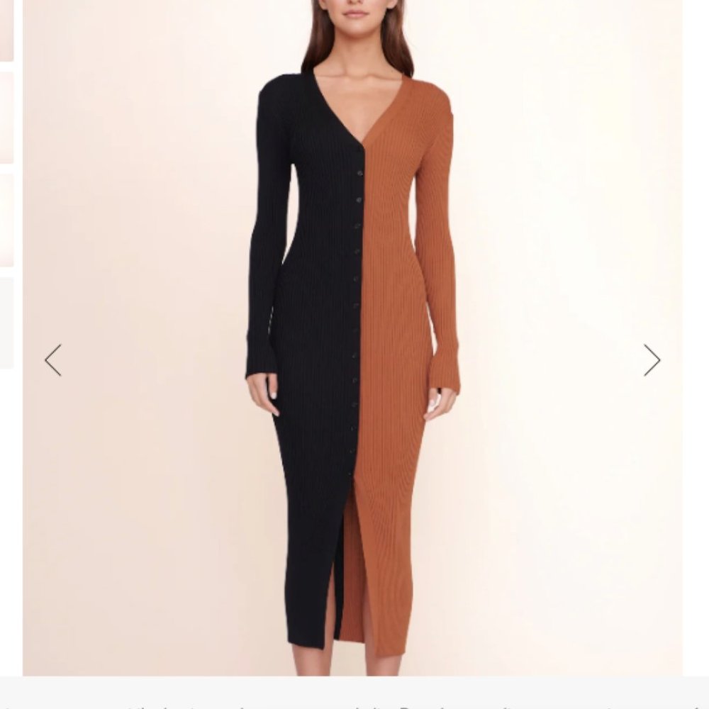 Staud Shoko Colorblocked Midi-Dress